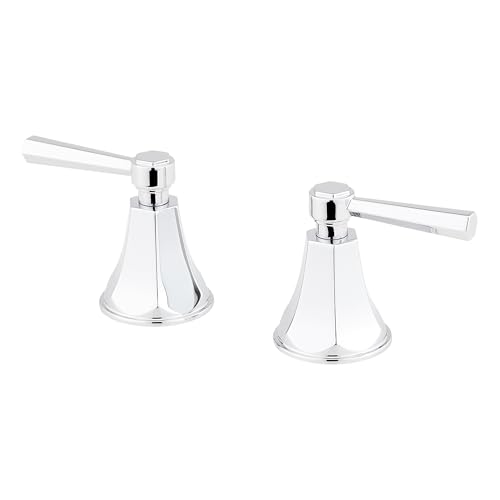 Signature Hardware 497635 Lever Handles for Elita Widespread Faucet - Chrome