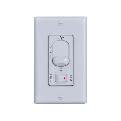 RP Lighting 3-Speed Single Slide Wall Control with On / Off Light Control, White