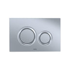 TOTO TYT930MS Dual Button Push Plate with Round Buttons for In Wall Tank Systems (DuoFit In-Wall Tanks) Matte Silver