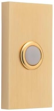 Baldwin 4863 3" x 1-1/2" Illuminated Rectangular Door Bell from the Estate Collection - Lifetime Satin