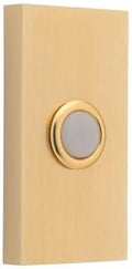 Baldwin 4863 3" x 1-1/2" Illuminated Rectangular Door Bell from the Estate Collection - Lifetime Satin