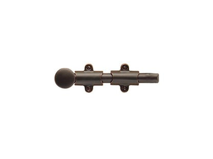 Emtek 8512 12 Inch Solid Brass Surface Bolt with Strikes and Screws, Oil Rubbed Bronze