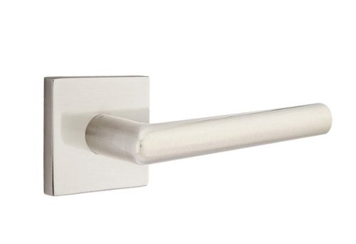 EMTEK Concealed Fastener Square Rosette Privacy Set with Matching Finish Stuttgart Lever