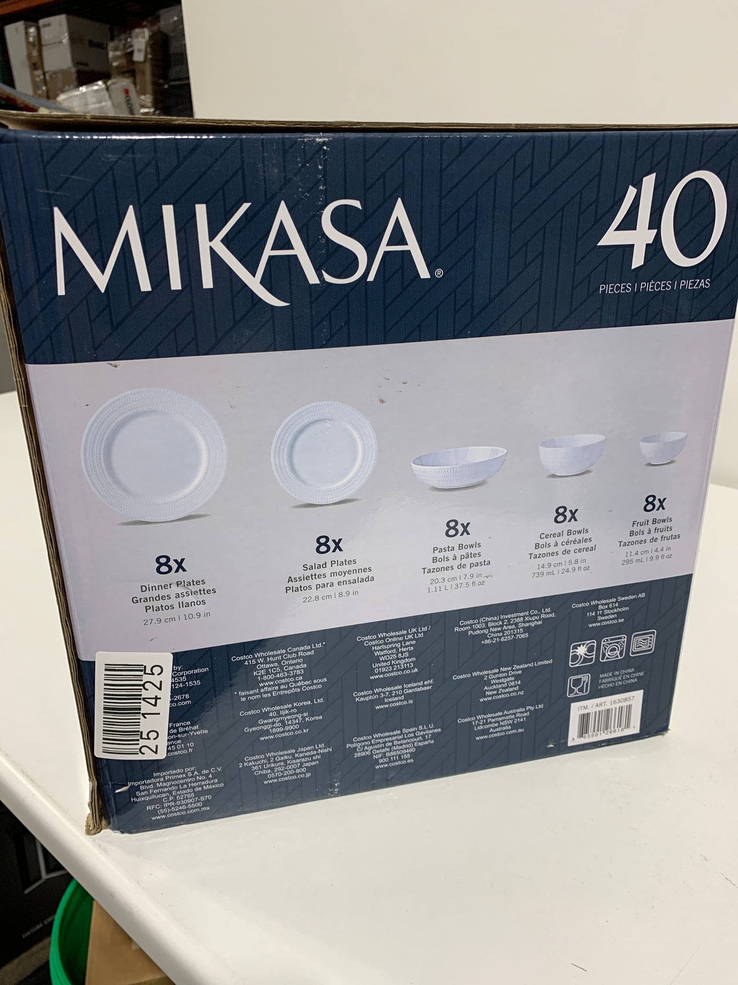 39 PIECE - Mikasa Nellie Dinnerware Set - White Plates Bowls Kitchen Table Home