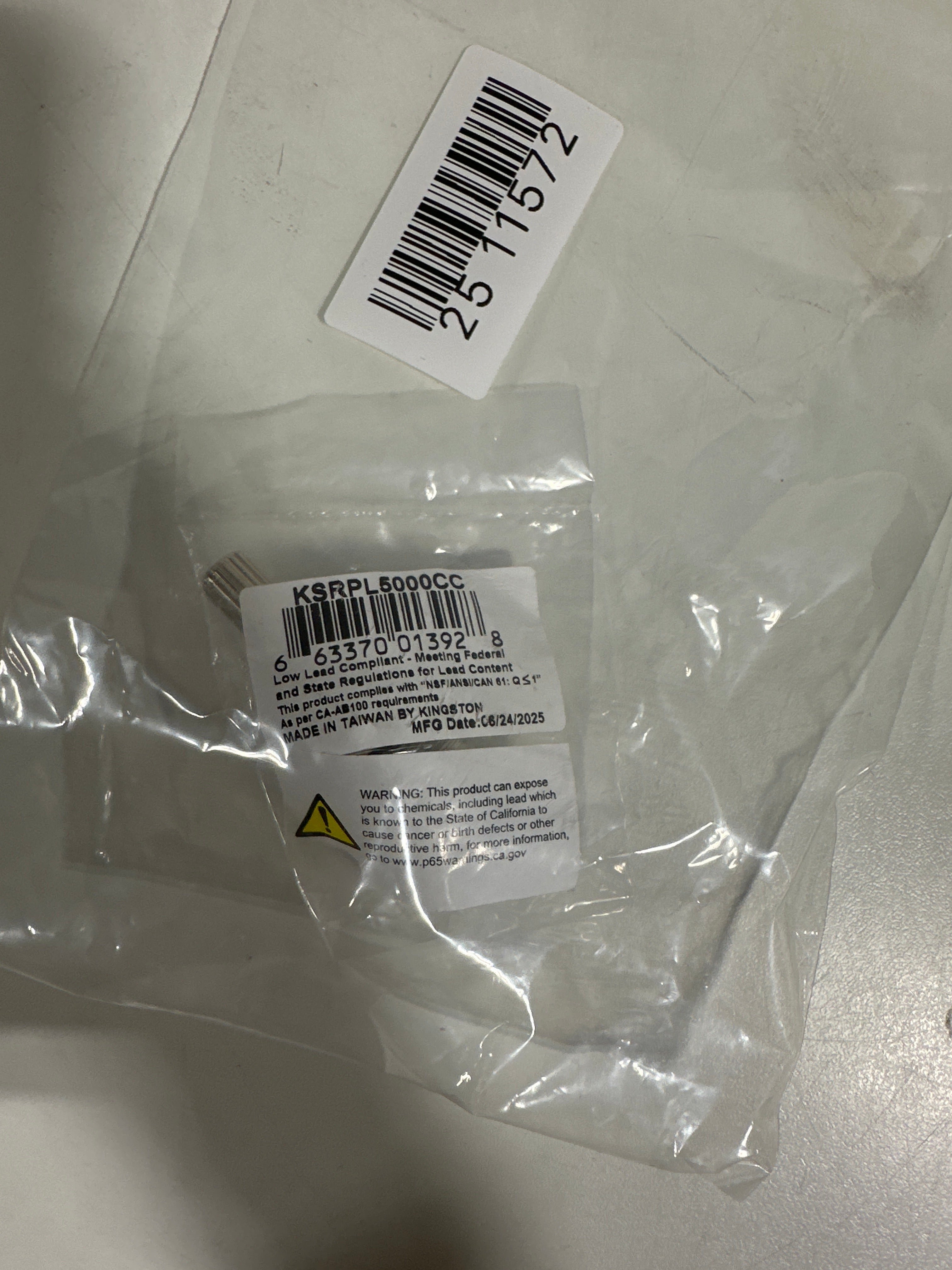 Kingston Brass KSRPL5000CC Replacement Cold Water Stem - for Use with KS296.ML Valves