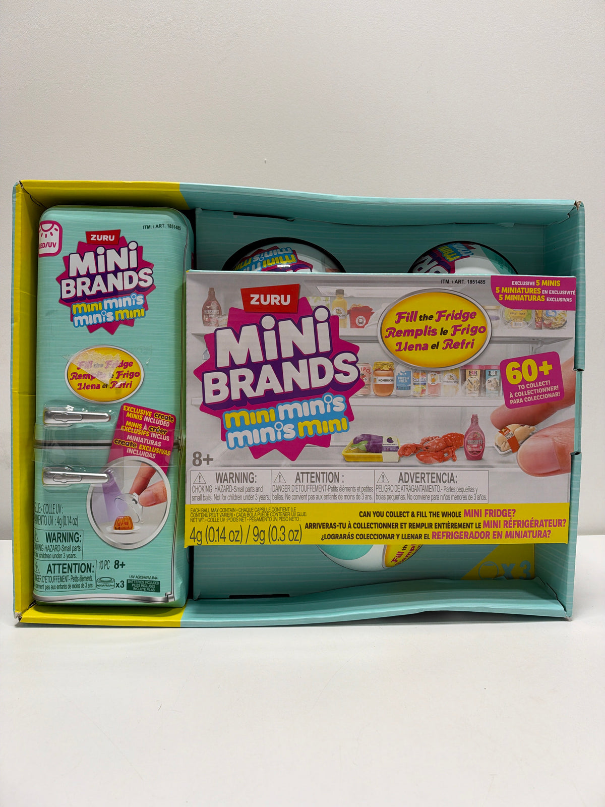 Mini Brands Fill the Fridge S1 Playset with 3 Capsules