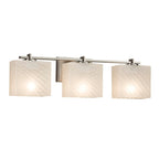 Justice Design Group Brushed Nickel Justice Design Group FSN-8443-55-WEVE Fusion 3 Light 26" Wide Bathroom Vanity... Model FSN-8443-55-WEVE-NCKL