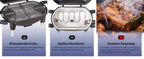 Vanston Outdoor Electric Barbecue Grill & Smoker Black - Great Small Spaces such as Patios Balconies and Decks 1500W