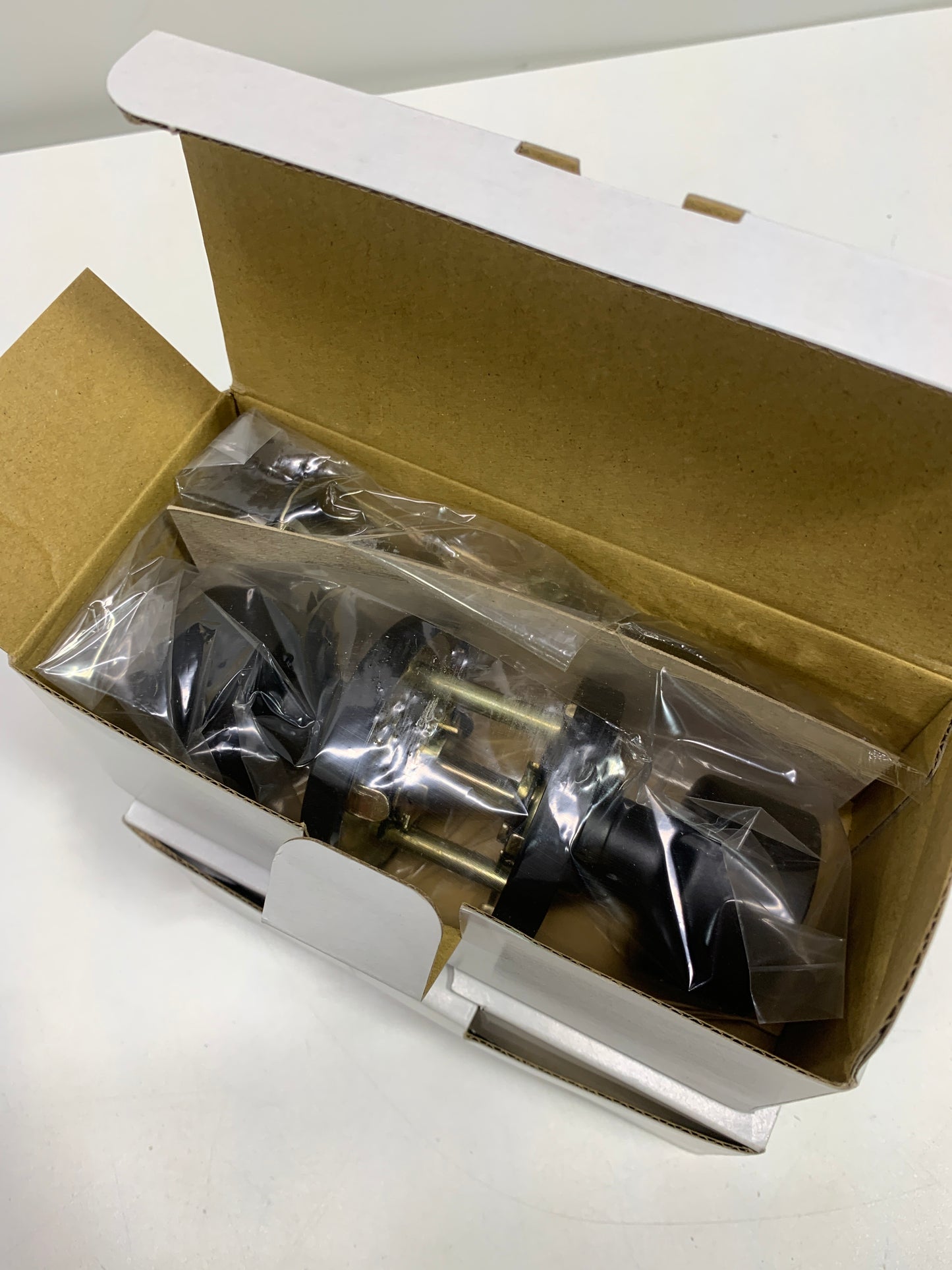 2 Miseno Mlk4080 Tuscora Shaker Passage Door Knob Set - Black