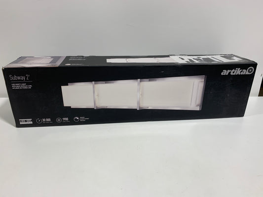 Artika Subway LED Integrated 27-Inch 3-Section Vanity Brushed Nickel