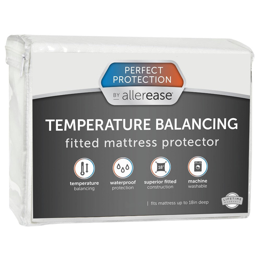 Allerease King Clean Boost Temperature Regulating Fitted Mattress Protector: Hypoallergenic OEKO-TEX Certified