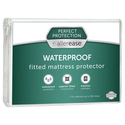 Allerease King Clean Boost Waterproof Fitted Mattress Protector: Hypoallergenic, OEKO-TEX Certified