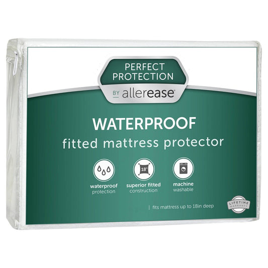 Allerease King Clean Boost Waterproof Fitted Mattress Protector: Hypoallergenic, OEKO-TEX Certified