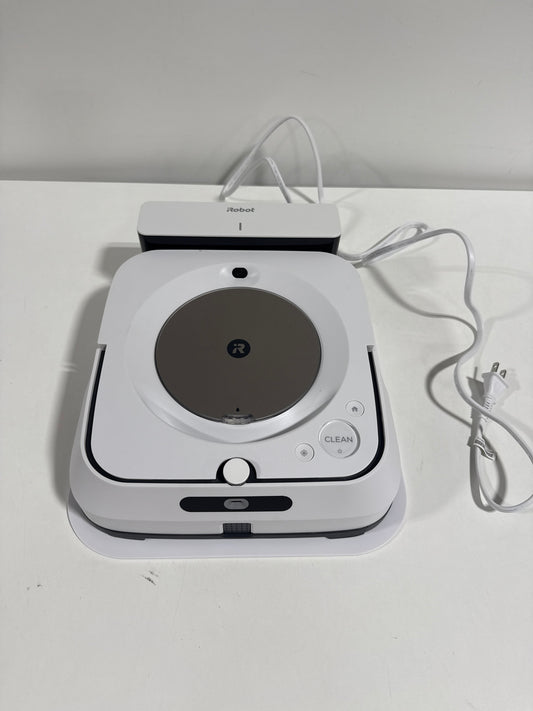 See Desc IRobot - Braava Jet M6 Wi-Fi Connected Robot Mop - White