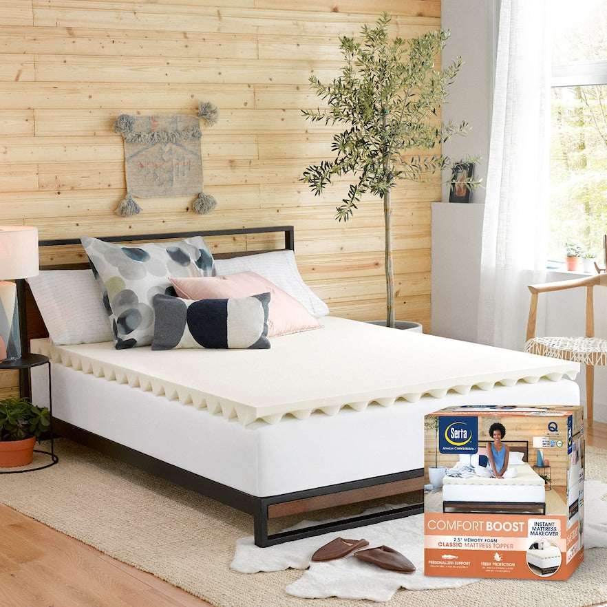 Comfort Boost 2.5 in. Twin XL Memory Foam Mattress Topper - *Bedding