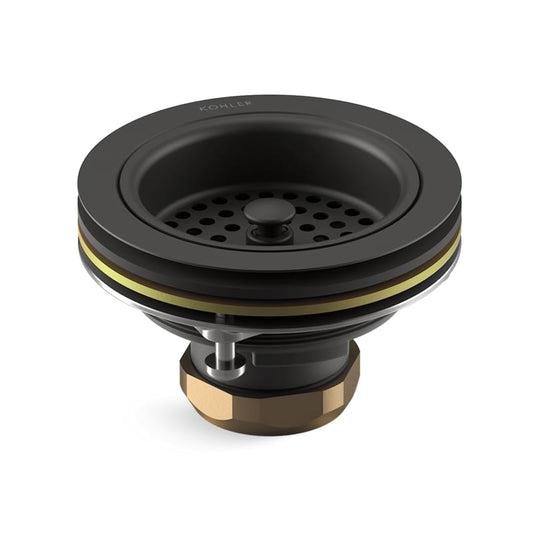 See Desc KOHLER Duostrainer Sink Drain and Strainer Basket, Less Tailpiece