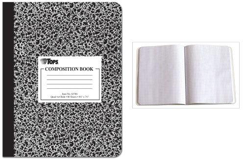Oxford Composition Journal - 4 x 4 Graph Rule Black 80 Sheet two notebooks - *Computers & Office