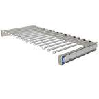 30 in. Satin Nickel Pullout Valet Rod Pants Organizer with Soft-Close for Custom Closet Systems