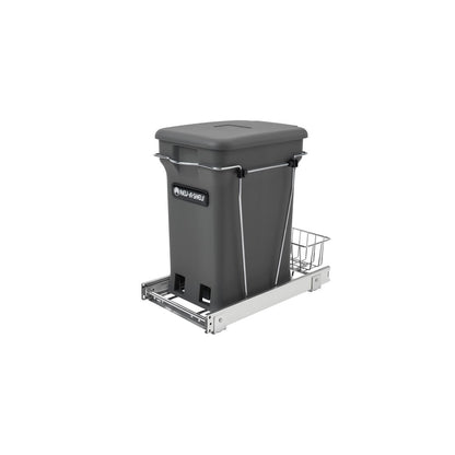 Rev-a-Shelf Rv-12Kd-Ck-S Classic 18-15/16 Chrome Steel Pull Out Compost Container - Grey