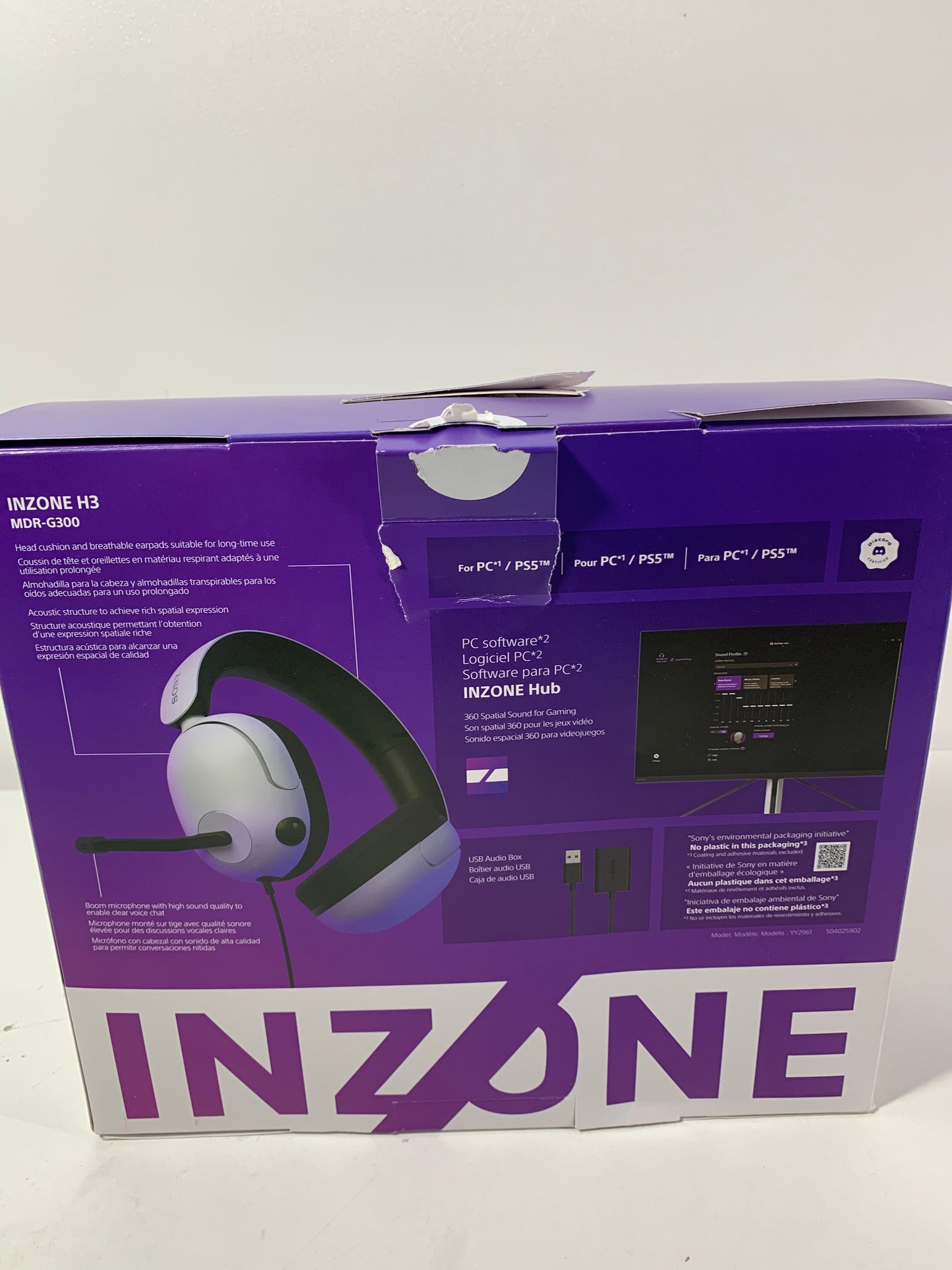 Sony - INZONE H3 Wired Gaming Headset - White