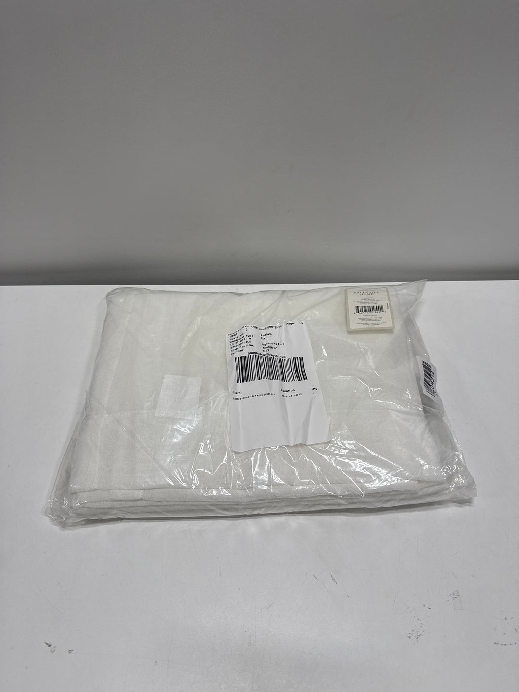 Belgian RP Winter White Solid Sheer Rod Pocket Curtain, 50 in. W X 84 in. L (Set of 2)