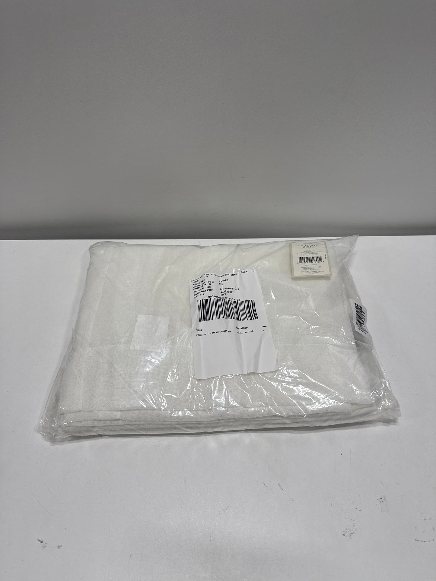 Belgian RP Winter White Solid Sheer Rod Pocket Curtain, 50 in. W X 84 in. L (Set of 2)
