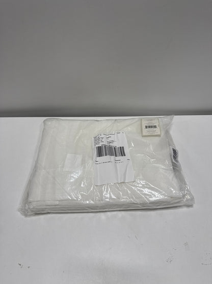 Belgian RP Winter White Solid Sheer Rod Pocket Curtain, 50 in. W X 84 in. L (Set of 2)