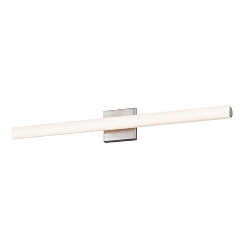 Sonneman Sq-Bar 32 Wide Satin Nickel LED Bath Light