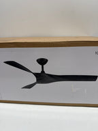 Wesley 52 in. Indoor/Outdoor DC Motor Ceiling Fan in Black with Remote Control