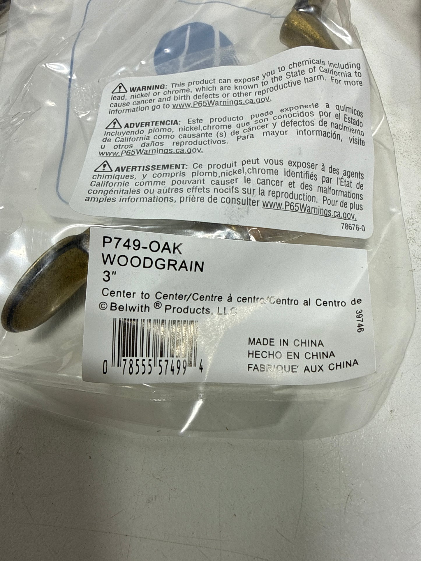 10 x Hickory Hardware Solid CoreWoodgrain Collection Pull 3" P749-OAK