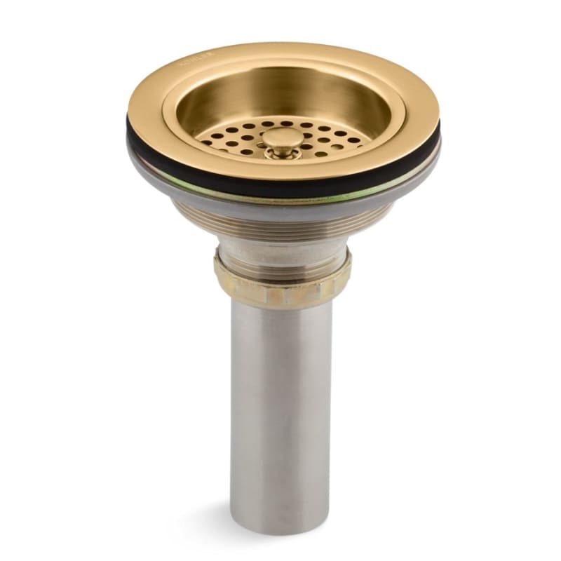 Kohler K-8801 Duostrainer Basket Strainer with Sink Drain and Tailpiece Brushed Modern Brass - *Plumbing