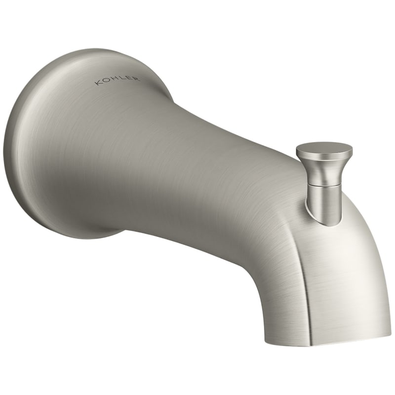 Kohler K-28563 Tempered 6-3/8" Integrated Diverter Tub Spout Vibrant Brushed Nickel