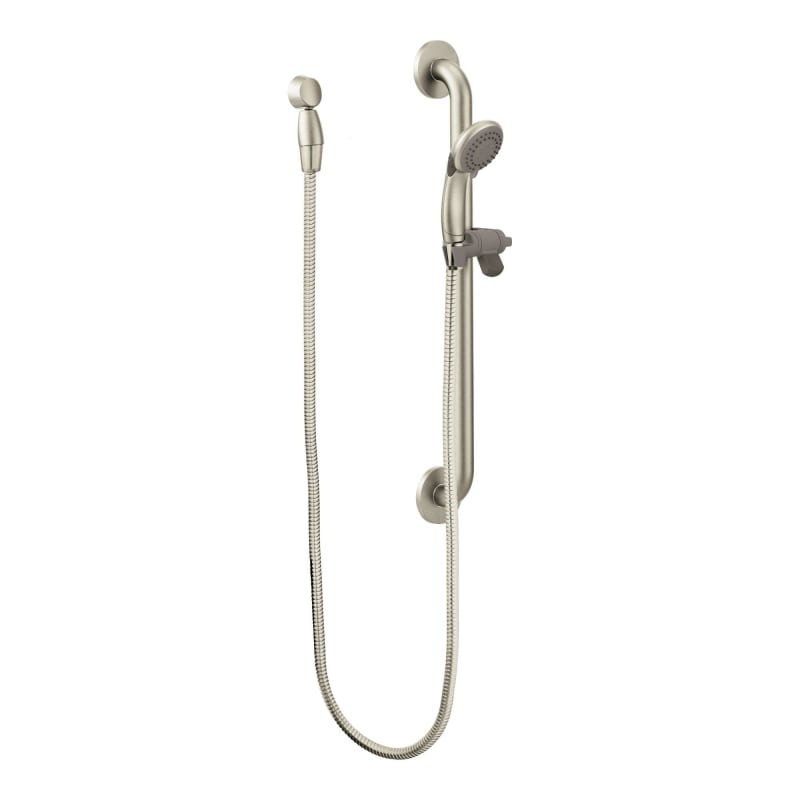 Moen Capstone 24’’ 1.5 GPM Multi-Function Handheld Handshower with Slidebar in Brushed Nickel 40124BN - *Plumbing