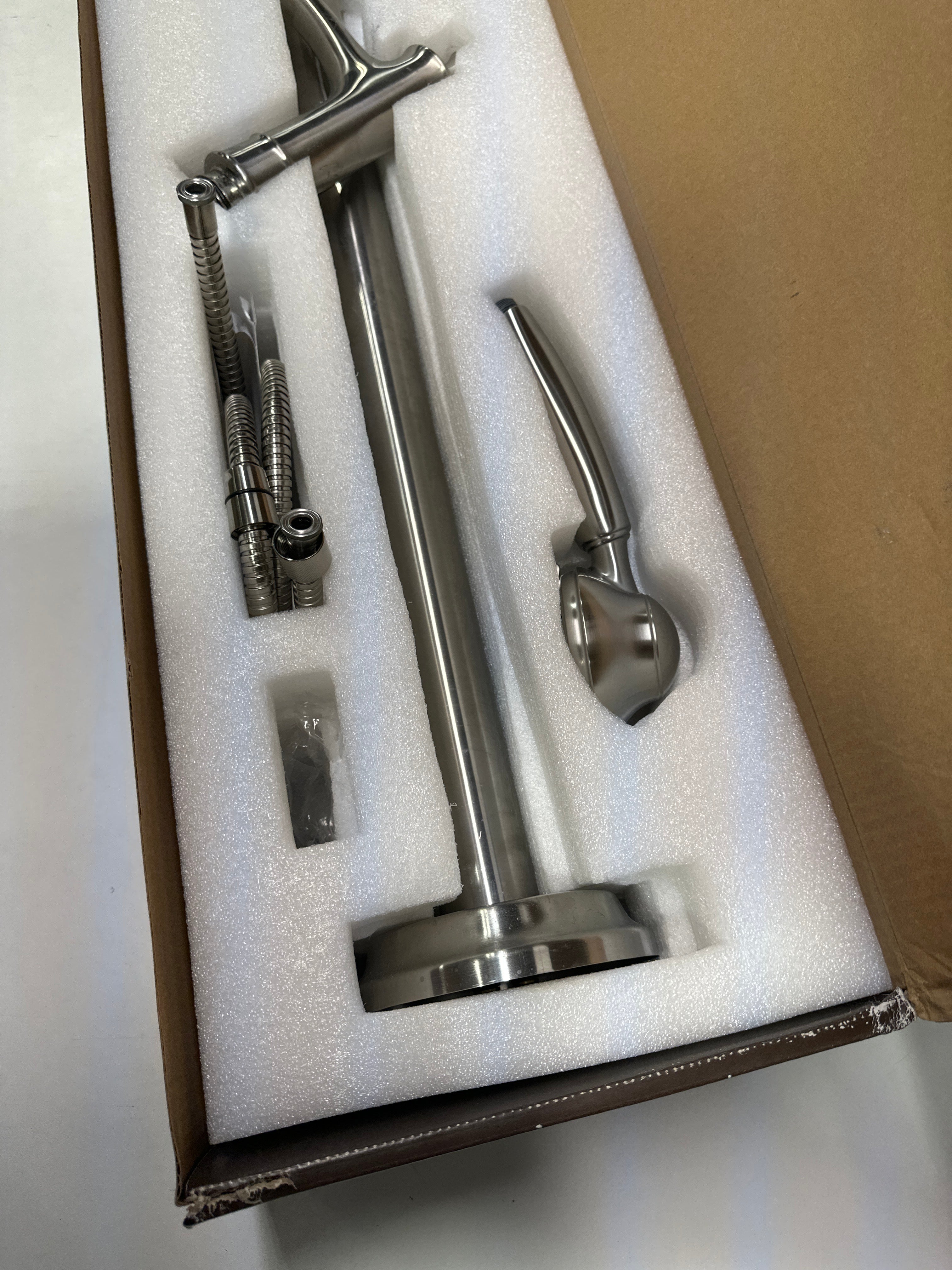 Used Signature Hardware Beasley Floor Mounted Tub Filler with Hand Shower - Less Rough-In Valve - *Plumbing
