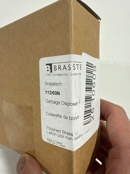 BRASSTECH Garbage Disposer Flange in Polished Brass Uncoated (Living)