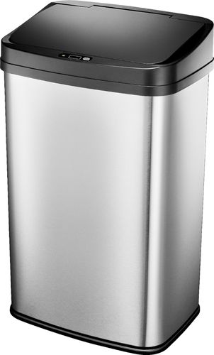 Dent Insignia - 13 Gal. Automatic Trash Can - Stainless Steel