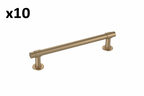 10 x Franklin Brass Champagne Bronze Cabinet Handles, 5-1/16 Inch Hole Center, Casual Pulls for Drawers, Kitchen Cabinet Door, Dressers | Francisco