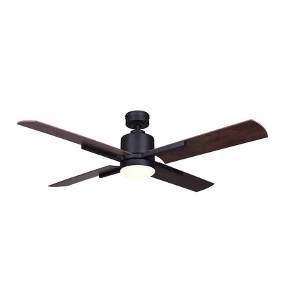 Canarm CF52LOX4BK Madison 52 Inch Black with Rustic Maple Blades Indoor Fan