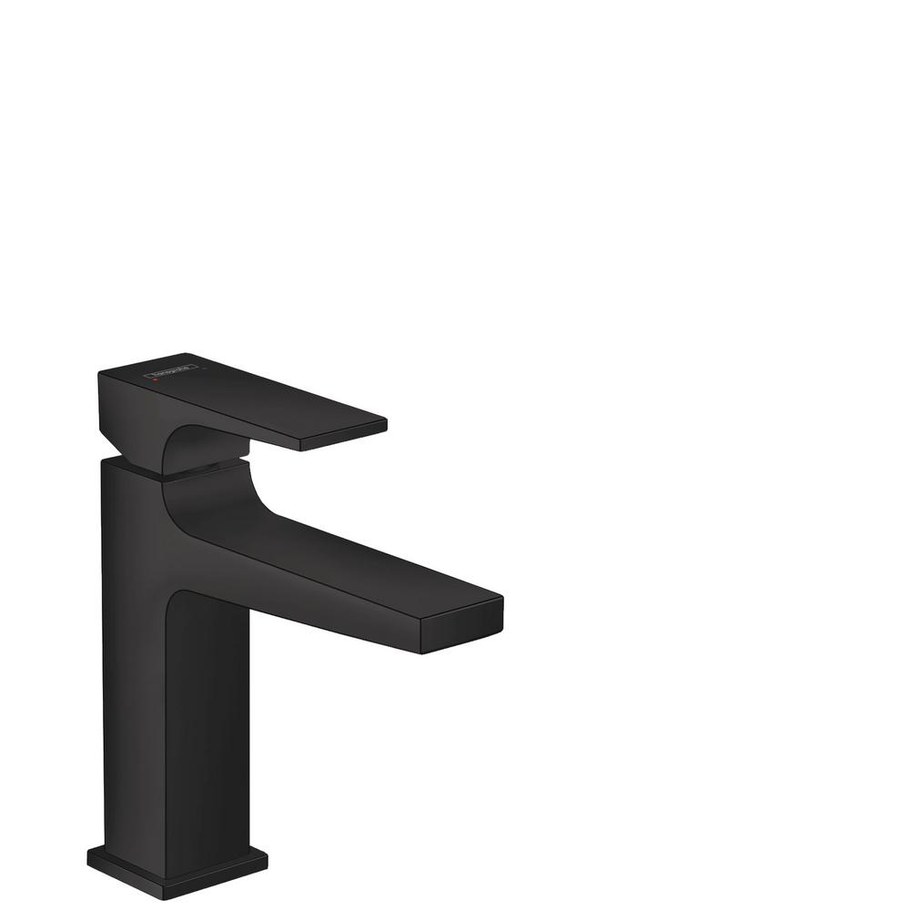 hansgrohe Metropol Modern Low Flow Water Saving 1-Handle 1-Hole 7-inch Tall Bathroom Sink Faucet in Matte Black, 32506671