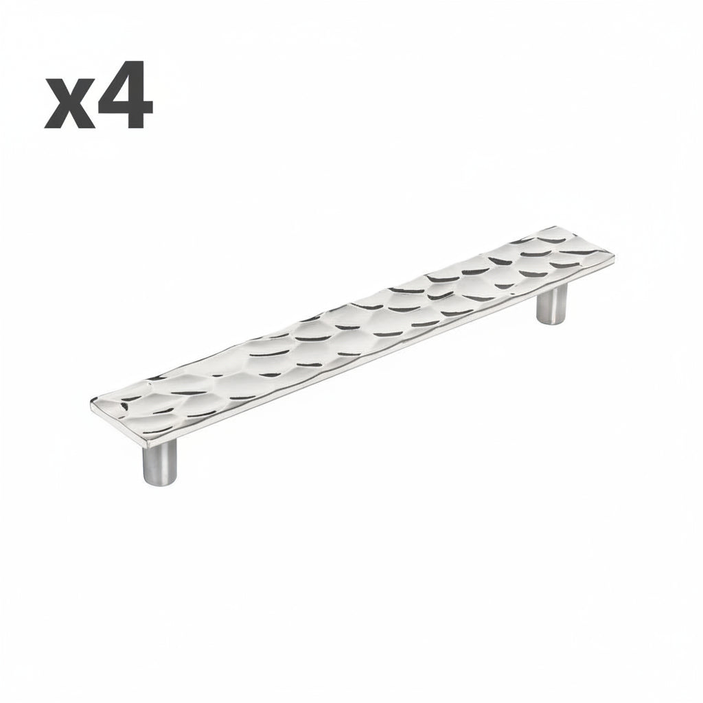 4 x Kamari 6-5/16 in. (160 Mm) Modern Polished Nickel Bar Cabinet Pull