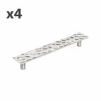 4 x Kamari 6-5/16 in. (160 Mm) Modern Polished Nickel Bar Cabinet Pull
