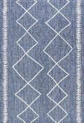 JONATHAN Y SANTA MONICA 5 X 8 Area Rug Derya Tribal Diamond Trellis - Blue/Ivory SMB129C-5
