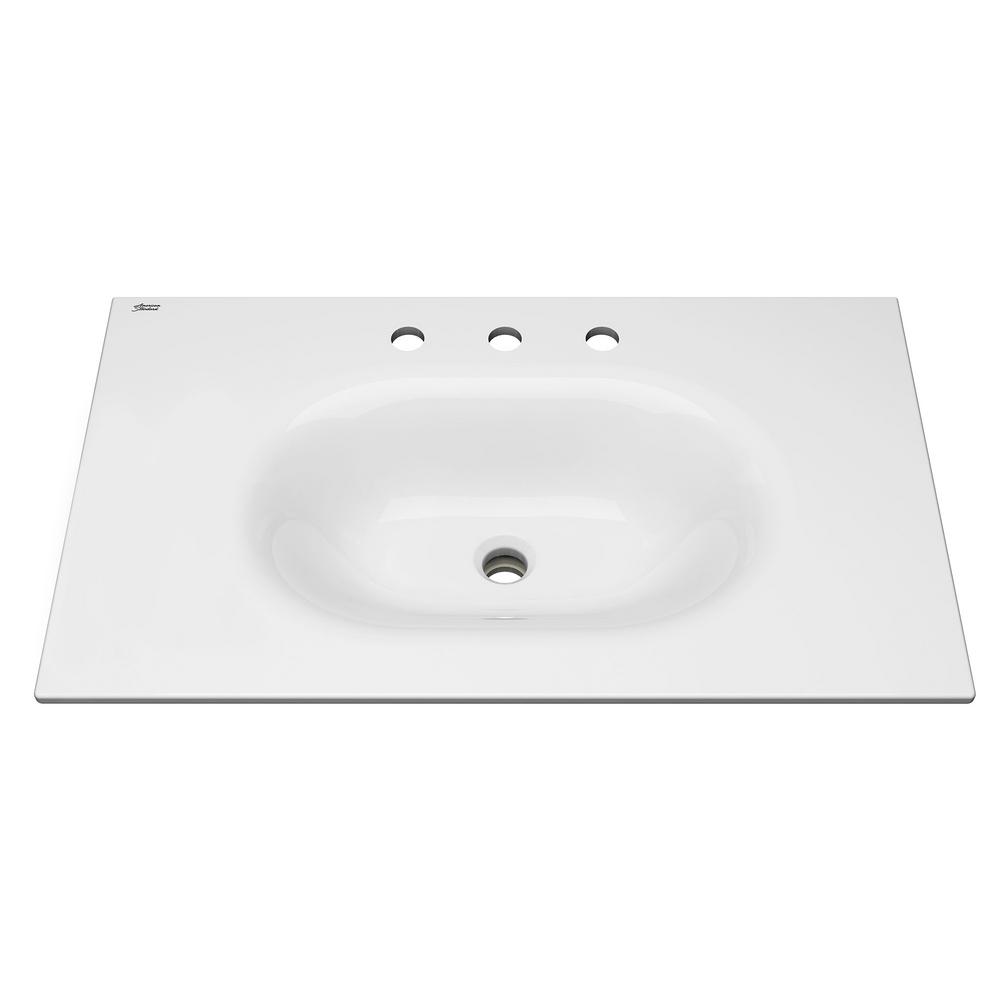 American Standard 1298008.020 Studio S 33 in. Vanity Top Sink – 8 in. Centers White - *Plumbing