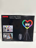 Sunpak - 10’’ Heart-Shaped Rainbow Vlogging Kit with Bluetooth Remote - Black - *Cameras Camcorders & Drones