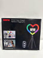 Sunpak - 10’’ Heart-Shaped Rainbow Vlogging Kit with Bluetooth Remote - Black - *Cameras Camcorders & Drones