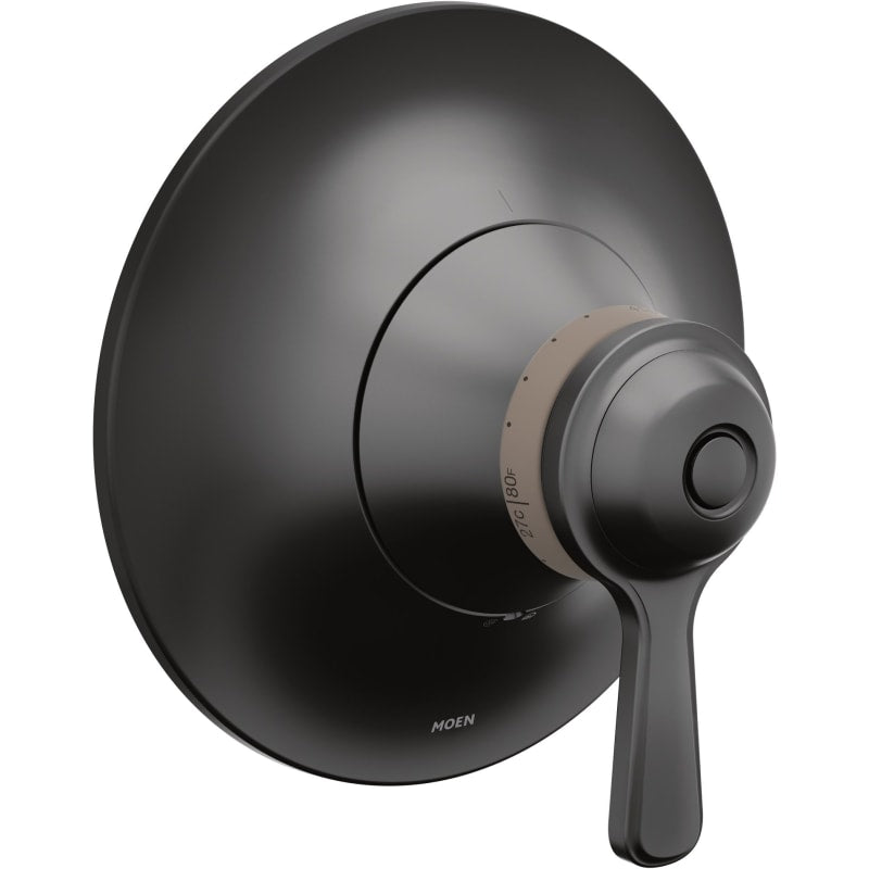 Moen TS44401 Colinet 1 Function Thermostatic Valve Trim Only with Single Lever Handle Matte Black Showers Valve Trim