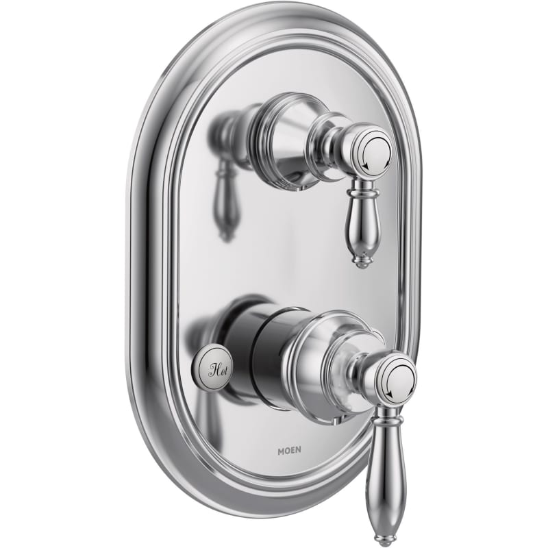 Weymouth M-CORE 3-Series 2-Handle Shower Trim Kit with Integrated Transfer Valve in Chrome (Valve Not Included)