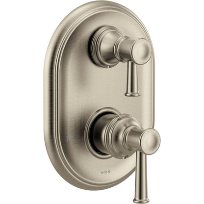 Moen UT3322BN Belfield M-CORE 3-Series 2-Handle Shower Trim with Integrated Transfer Valve, Valve Required, Brushed Nickel