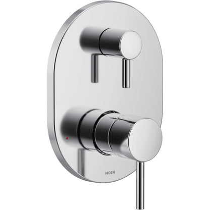 Moen UT3290 Align 2 Function Pressure Balanced Valve Trim Only with Double Lever Handle Integrated Diverter - Less Rough in Chrome