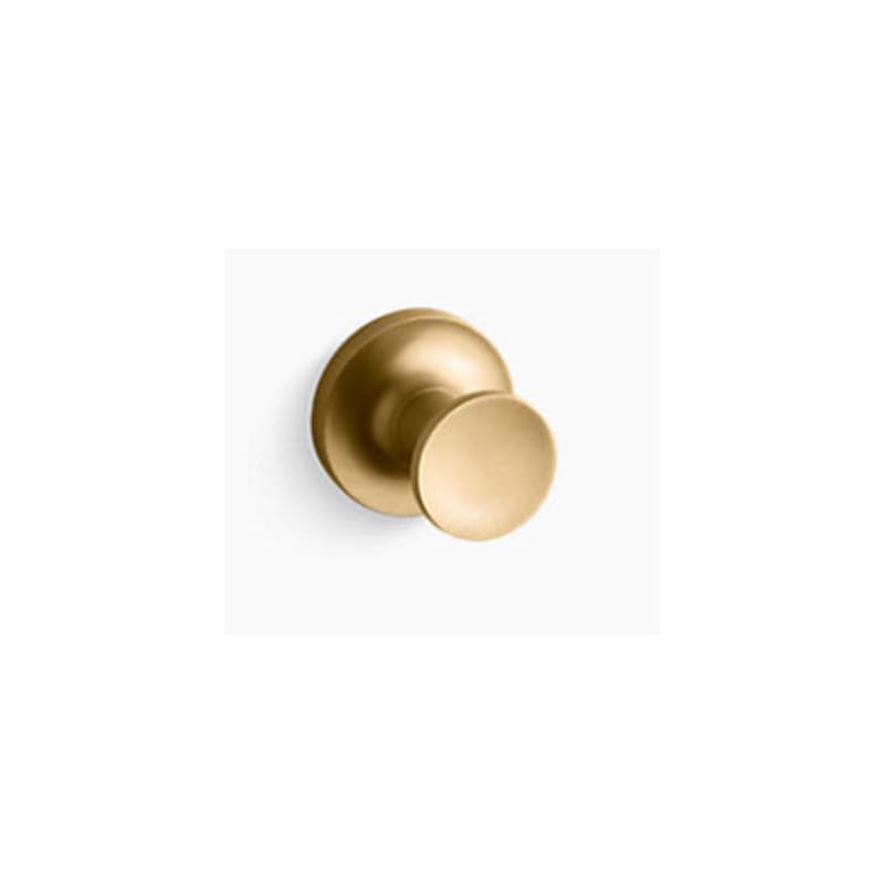 Purist Robe Hook in Vibrant Brushed Moderne Brass